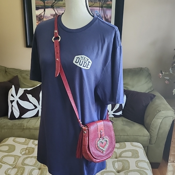 SALE💥Brighton Leather Love Ya Org Heart Crossbody - Picture 3 of 13